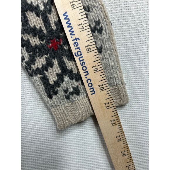 Eddie Bauer Wool Angora Nordic Snowflake Sweater Women’s M Beige Gray Fair Isle - Picture 3 of 8
